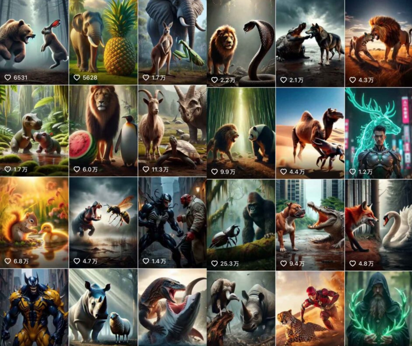 图片[1]-【2024.11.30】最近很火的AI动物融合视频拆解，详细制作教程-旺朝科技