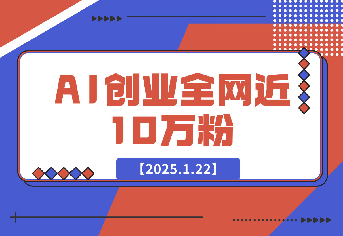 【2025.1.22】90 后宝爸程序员, AI 创业一年,成功打造一人企业,做到全网近 10 万粉-旺朝科技