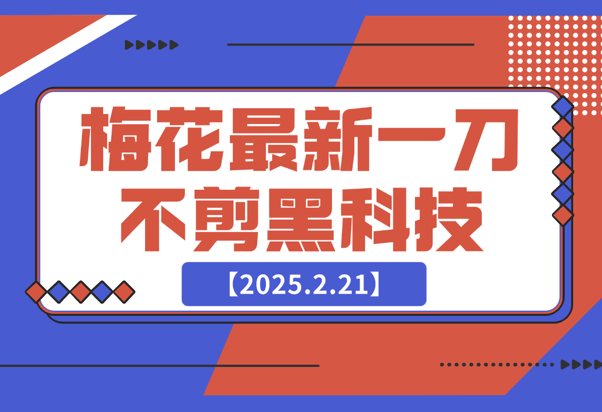 【2025.2.21】梅花实验室2025年2月17最新一刀不剪黑科技-旺朝科技
