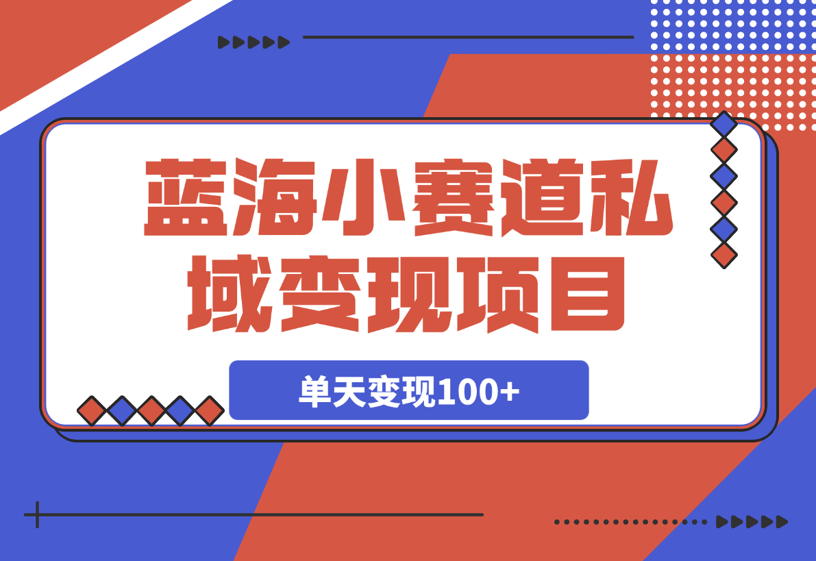 【2025.3.26】抖音蓝海小赛道私域变现项目，单价9.9/单天变现100+-旺朝科技