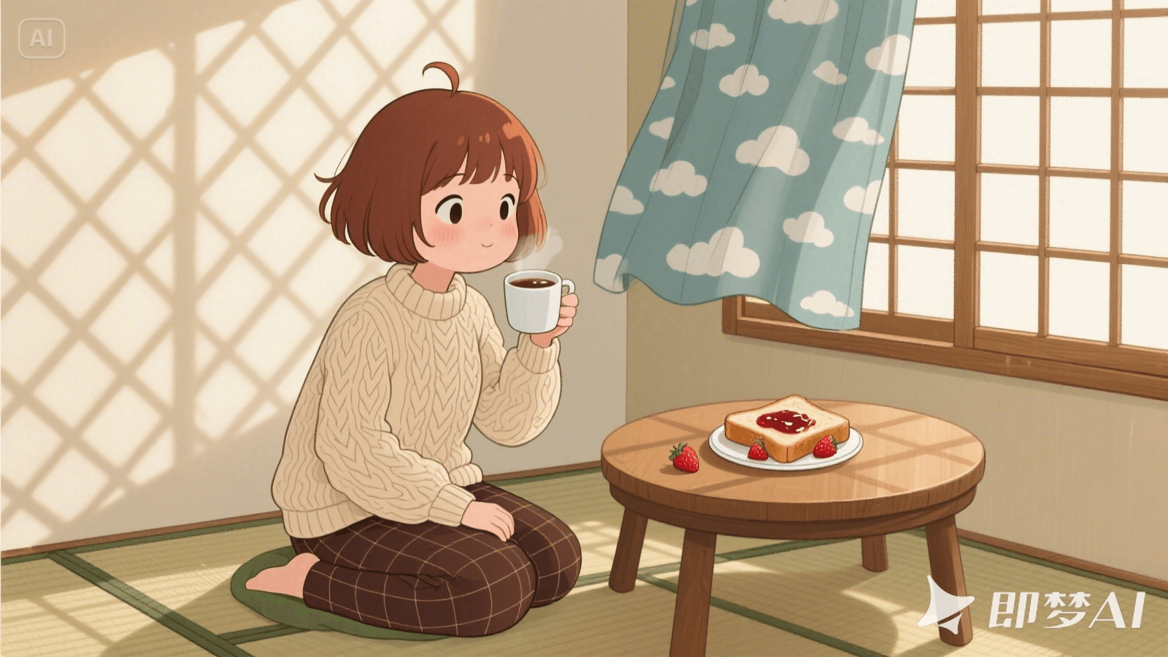 图片[8]-【2025.4.28】治愈系独居女孩小短片，即梦3.0测评-旺朝科技