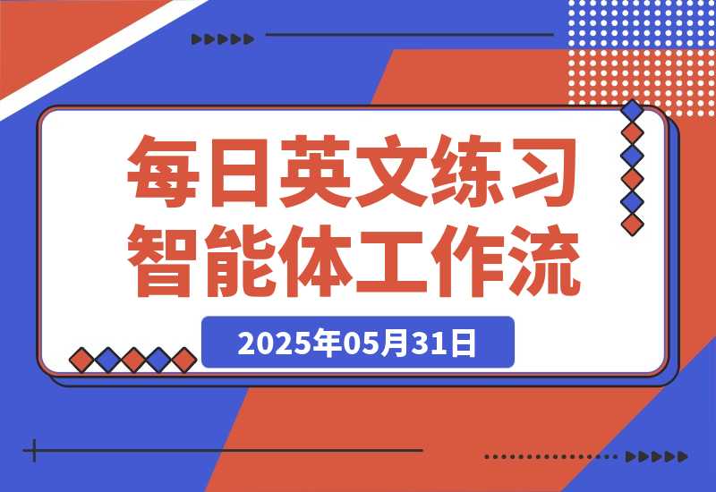【2025.5.31】每日英文练习智能体丨效果演示丨使用方法-旺朝科技