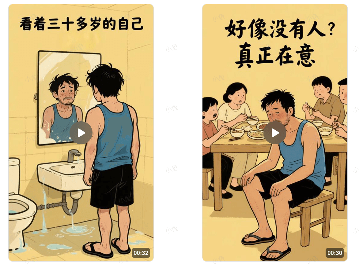 图片[1]-【2025.7.16】中年男人扎心语录图文视频，1个月涨粉15万-旺朝科技