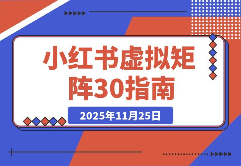 【2025.11.24】小红书3.0虚拟矩阵：AI选品+自动化工具，数据驱动月入8万+-旺朝科技