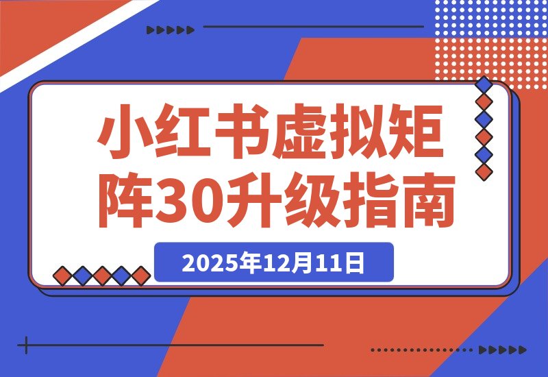 【2025.12.10】小红书虚拟矩阵3.0重磅升级:双轨并行+AI智能选品+多店矩阵,工作室可快速复制放大!-旺朝科技